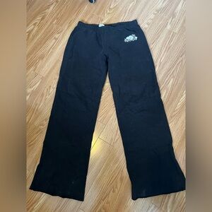 Roots Black joggers wide leg size M